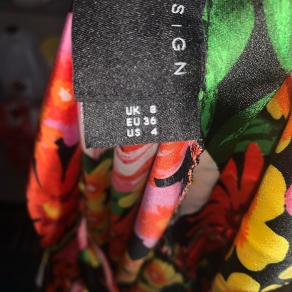 ASOS DESIGN Maxi Slip Dress With Plait Belt In 70s Floral Print Size 4 - Picture 12 of 13